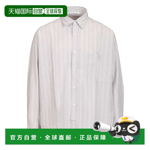 1h可退 香港直邮ACNE STUDIOS 男士衬衫 BB0698AM4 CO 白色 Grey