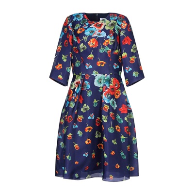 香港直邮CAROLINA HERRERA 女士 真丝连衣裙 blue蓝色 舒适时尚