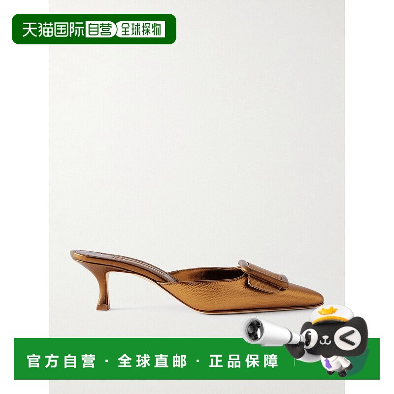 香港直邮MANOLO BLAHNIK 莫罗 伯拉尼克 女士 Maysalebi 50 蜥蜴