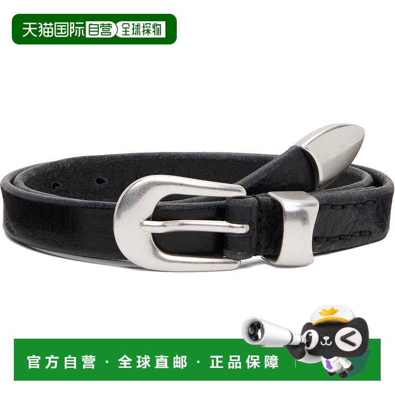 1h可退 香港直邮Our Legacy 男士 黑色 2 CM 腰带 A2208BBLA