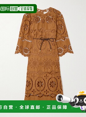 1h可退 香港直邮ZIMMERMANN 女士 刺绣连衣裙 1444DSS24 brown棕