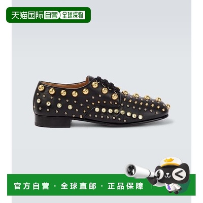 香港直邮valentino 华伦天奴 男士 Blues 玛丽珍铆钉皮质德比鞋