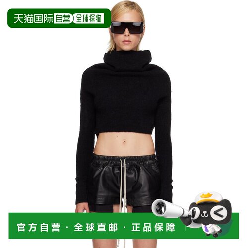 1h可退 香港直邮rick owens 瑞克 欧文斯 女士 黑色 Tower LS Cow