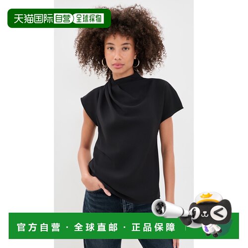 香港直邮Staud 女士 Davina 衫 black黑色 舒适时尚