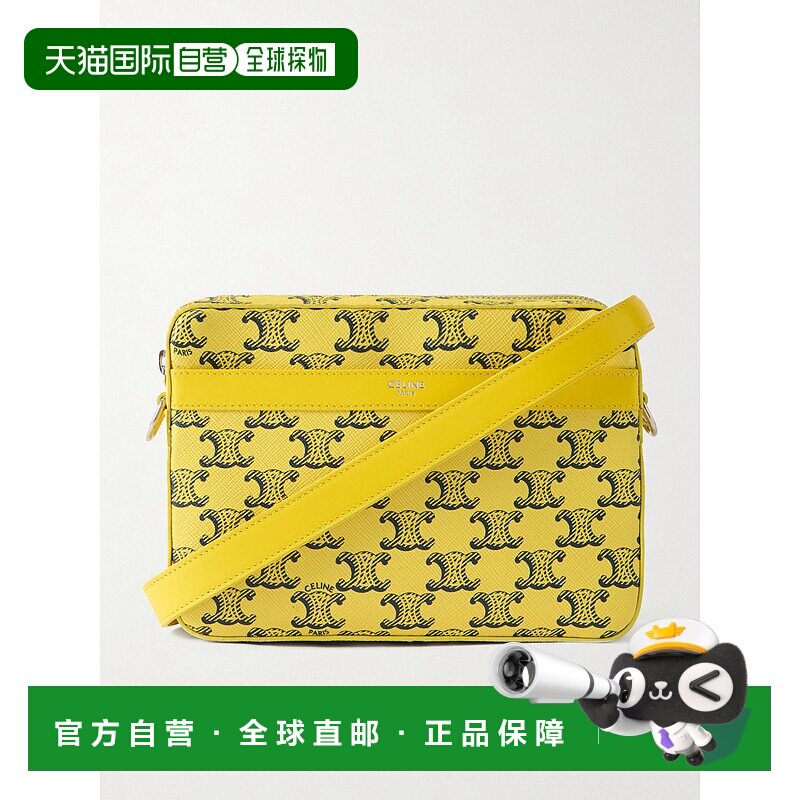 1h可退 香港直邮Celine 思琳 男士 Triomphe 小号印花皮革饰边帆