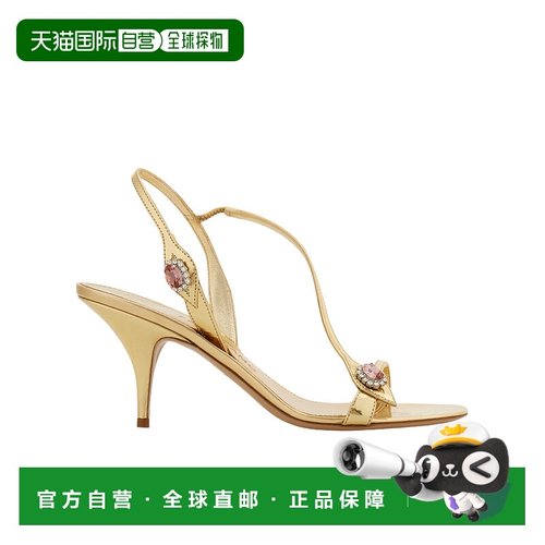 1h可退 香港直邮Salvatore Ferragamo Sibilla 水晶装饰高跟凉鞋