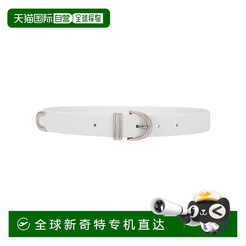 1h可退 香港直邮KHAITE 女士 Bambi 细款银色金属配件皮带 100117
