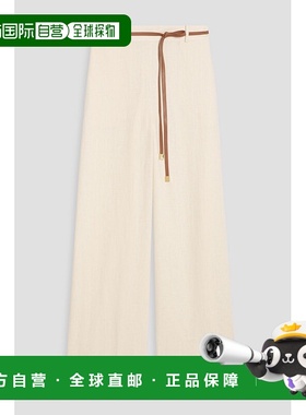 1h可退 香港直邮ZIMMERMANN 女士 束带亚麻阔腿裤 2999PRS24C