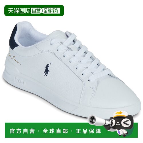 欧洲直邮Polo Ralph Lauren拉夫劳伦鞋子男女低帮板鞋白色HRT CRT