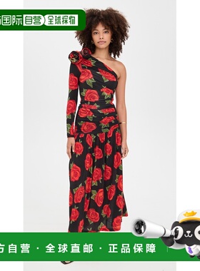 1h可退 香港直邮FARM RIO 女士 Latin Roses 单肩中长连衣裙