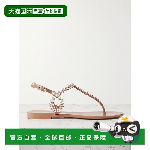 香港直邮AQUAZZURA 女士 Almost Bare PVC 水晶装饰凉鞋 ABCFLAS0