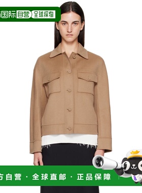 1h可退 香港直邮MaxMara 麦斯玛拉 女士 驼色 Fiero 夹克 2526046
