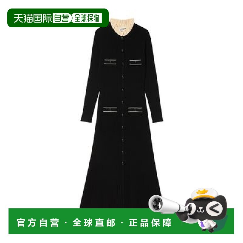 自营欧洲直邮Sandro 长款针织罗纹连衣裙长袖长裙