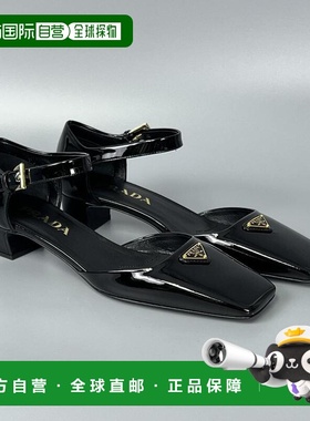 1h可退 香港直邮Prada 普拉达 女士 鞋跟黑色凉鞋 1I601N069F0002