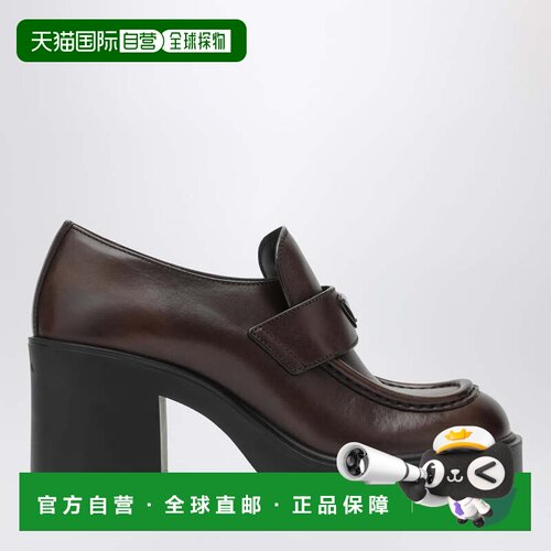 香港直邮Prada 普拉达 女士 棕色防水台高跟乐福鞋 1D563O0853KDP