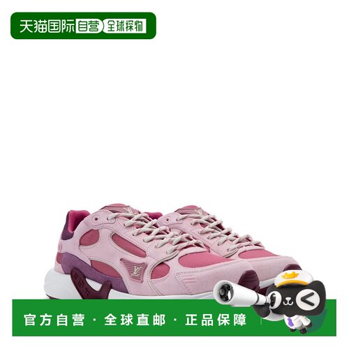 自营欧洲直邮LV路易威登 Olympia女士粉色皮革运动鞋