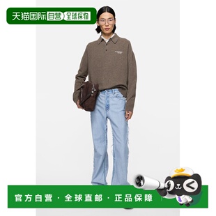 自营欧洲直邮Acne Studios 男士羊毛针织Polo衫棕色针织衫