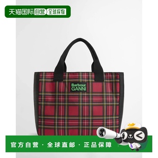 香港直邮barbour 红色棉手提包 巴伯尔 WAX LBA0462 女士 1h可退