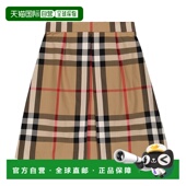 香港直邮Burberry 巴宝莉 女童 1h可退 复古格纹棉府绸半身裙童装