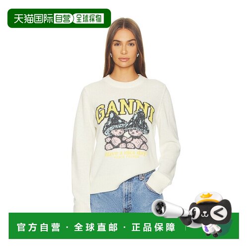 香港直邮GANNI 甘尼 女士 Mushroom Teddy 羊毛毛衣 A1150