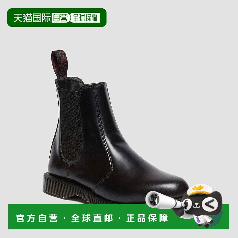 自营欧洲直邮DrMartens马丁大夫 Flora女士黑色Smooth皮革切尔西
