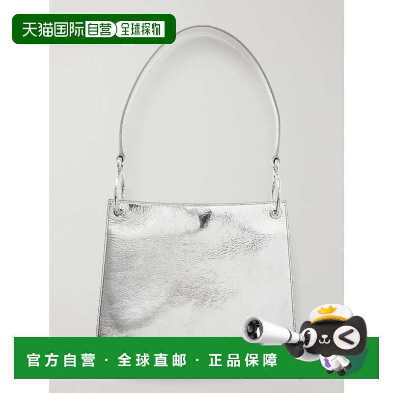 香港直邮Jil Sander 吉尔 桑达 女士 Otto 小号金属感皮革肩包 J0