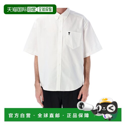 1h可退 香港直邮Ami Paris 短袖衬衫 HSH823CO0031.男装