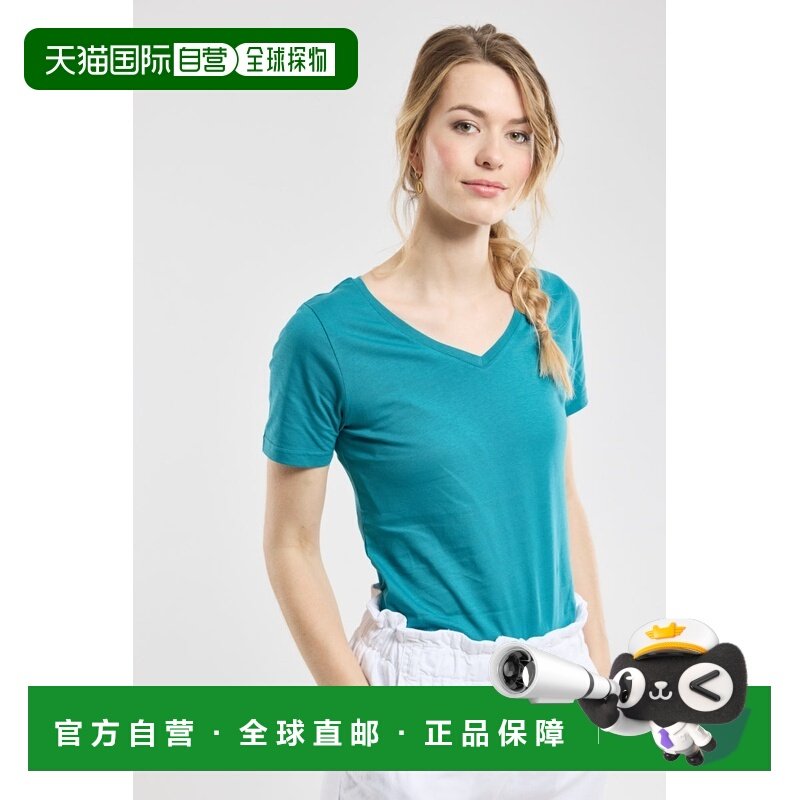 自营欧洲直邮Armor Lux 女士釉面色棉V领短袖T恤,女装/女士精品,T恤,淘宝优惠券,粉丝福利购,淘宝优惠卷