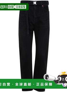 1h可退 香港直邮Sacai 女士 直筒牛仔长裤 SCW209 black黑色 舒适