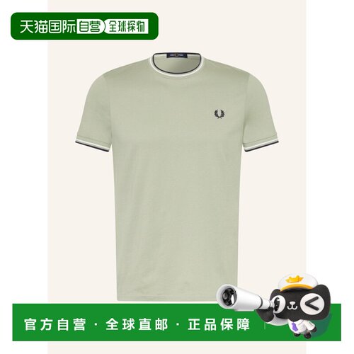 1h可退 欧洲直邮FRED PERRY 男士T恤 100080321916021 CO 浅绿色