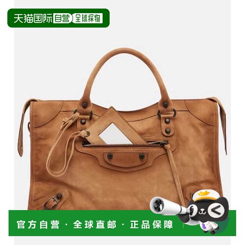 1h可退 香港直邮Balenciaga 巴黎世家 女士 Le City 中号绒面革手