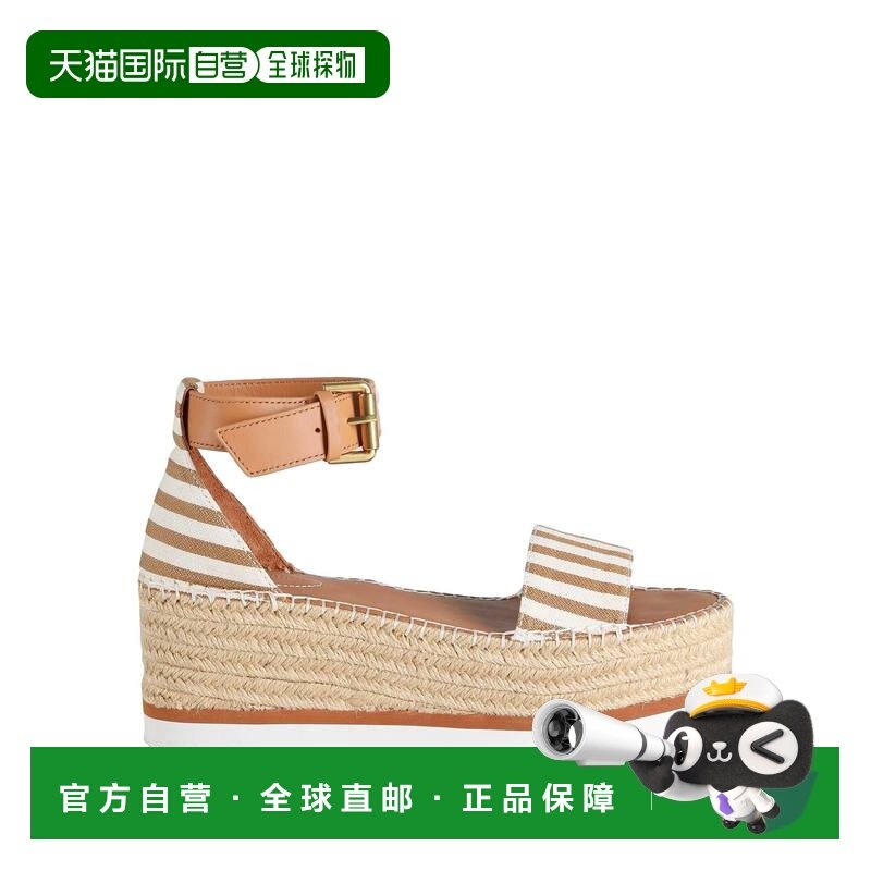 1h可退 香港直邮chloe 女士 帆布面凉鞋 beige米色 舒适时尚,女鞋,休闲凉鞋,淘宝优惠券,粉丝福利购,淘宝优惠卷