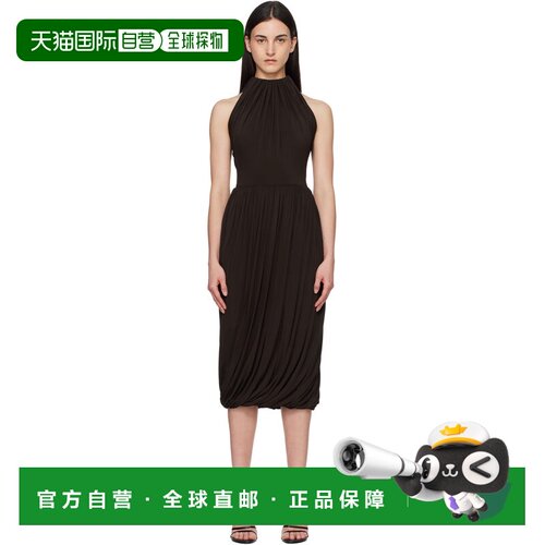 香港直邮alaia 女士 棕色 Twisted Soft Jersey 连衣裙 AA9R2877J