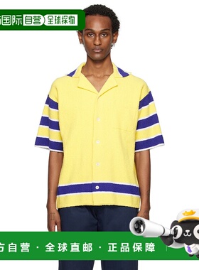 香港直邮Marni 玛尼 男士 黄色条纹衬衫 CUMG0007Q0UFC206