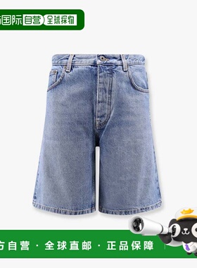 1h可退 香港直邮off-white 男士 半箭号牛仔短裤 44XYC028S26D001