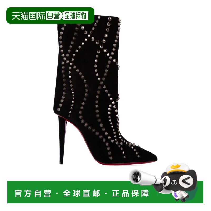 香港直邮Christian Louboutin 铆钉高跟短筒靴 3230830_路铂廷
