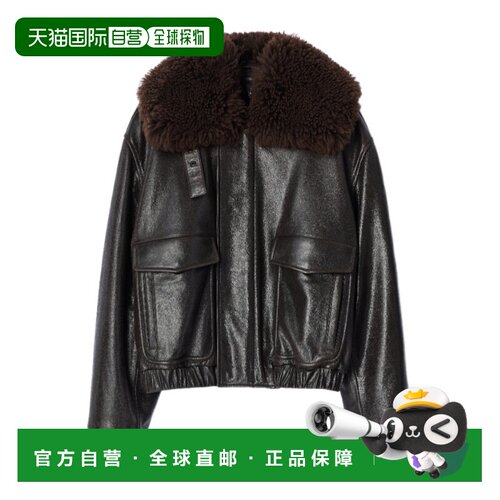 Lemaire 皮革飞行员夹克 OW1253LL0244皮衣长袖 【付后1h可退】