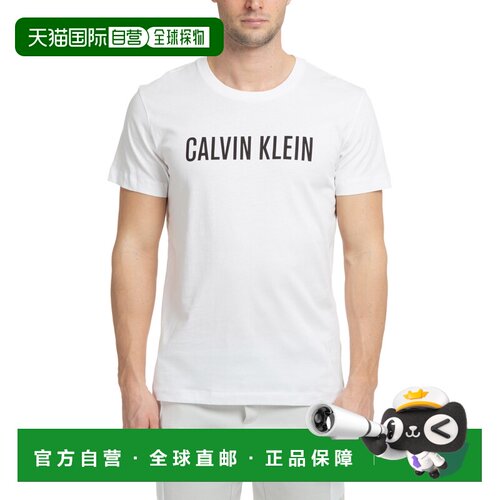 1h可退 香港直邮CALVIN KLEIN 男士T恤 KM0KM00836YCD SS2023 白