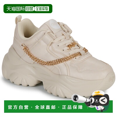 欧洲直邮Buffalo鞋子女低帮板鞋米色BLISS CHAIN