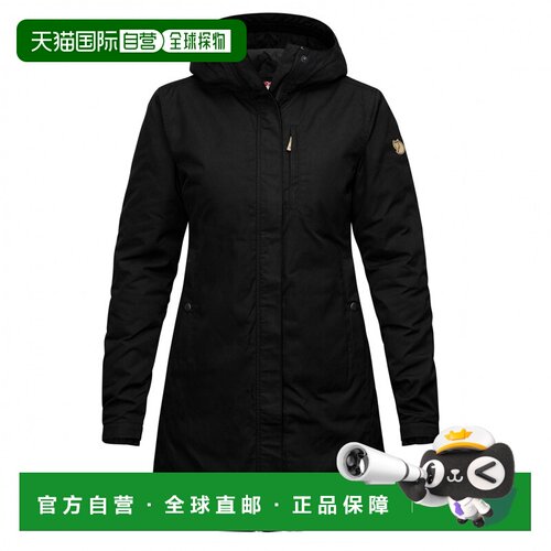 欧洲直邮FJALLRAVEN 女士户外风衣 1020938BLACK CO 黑色