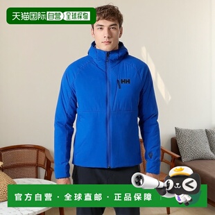 自营欧洲直邮Helly Hansen 男士蓝色聚酰胺Odin弹力连帽夹克