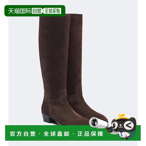 香港直邮Jimmy Choo 周仰杰 女士 Mave 绒面革皮质及膝靴子