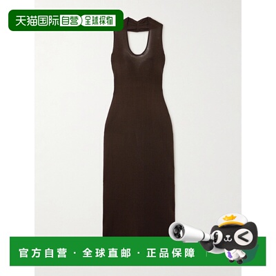 1h可退 香港直邮KHAITE 女士 U 领针织连衣裙 9544429 brown棕色