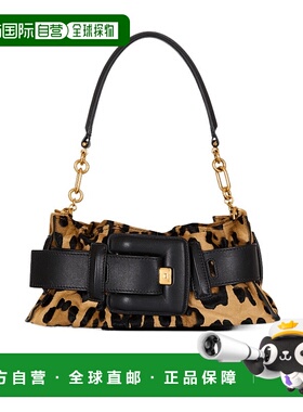 香港直邮Balmain Anthem Mini 小马皮豹纹包 FN1AE994LPLD斜挎包