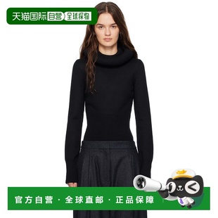 1h可退 香港直邮Alaia 女士 黑色 Sculptural Hood Ribbed Knit