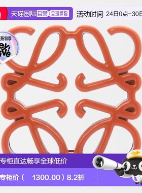 1h可退 欧洲直邮LOEWE/罗意威 女士橙色黄铜/珐琅挂饰新款