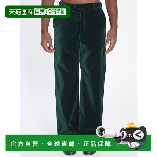 香港直邮GUCCI 男士休闲裤 852698Z7AR73089 AW2025 绿色 Velvet