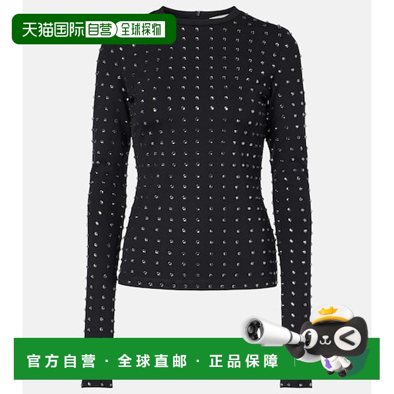 1h可退 香港直邮Sportmax 斯宝麦斯 女士 Negus 水晶装饰上衣
