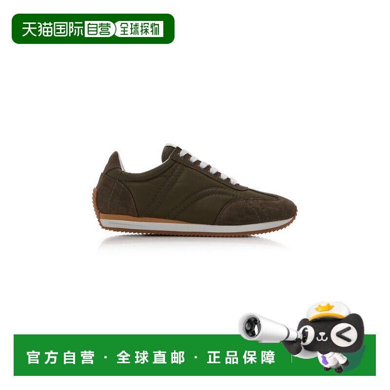 1h可退 美国直邮toteme 女士 绗缝山羊皮边运动鞋 green绿色 舒适