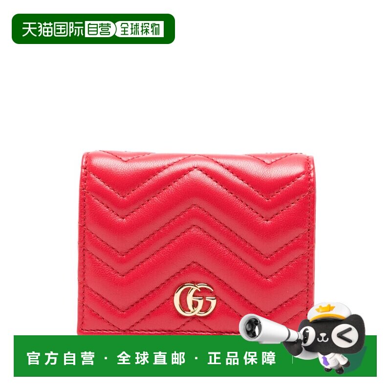 1h可退 香港直邮GUCCI 女士钱包 466492AAGJE6406 AW2026 红色